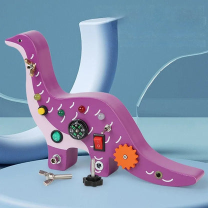 Tableau Montessori - BusyBoardCircuit™ - Brachiosaure - Mamanternelle