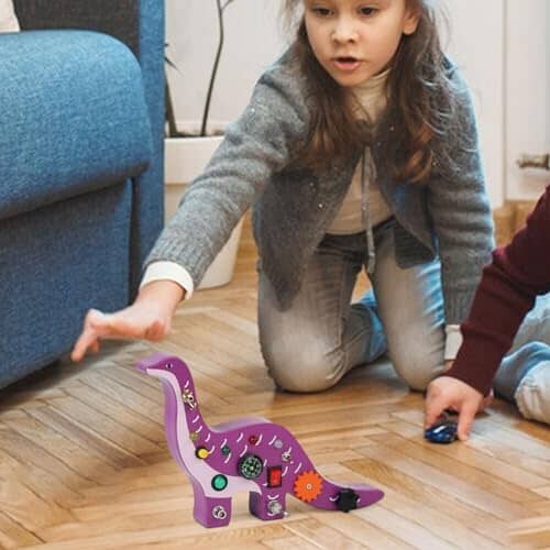 Tableau Montessori - BusyBoardCircuit™ - Brachiosaure - Mamanternelle