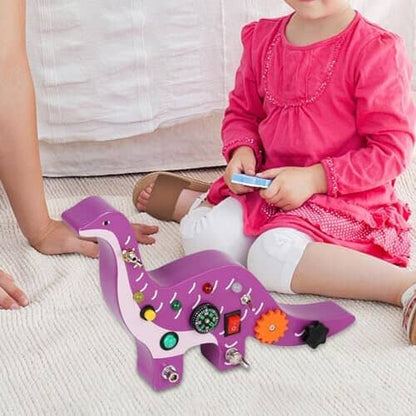 Tableau Montessori - BusyBoardCircuit™ - Brachiosaure - Mamanternelle