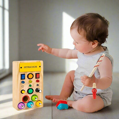 Tableau Montessori - BusyBoardCircuit™ - Pêche - Mamanternelle